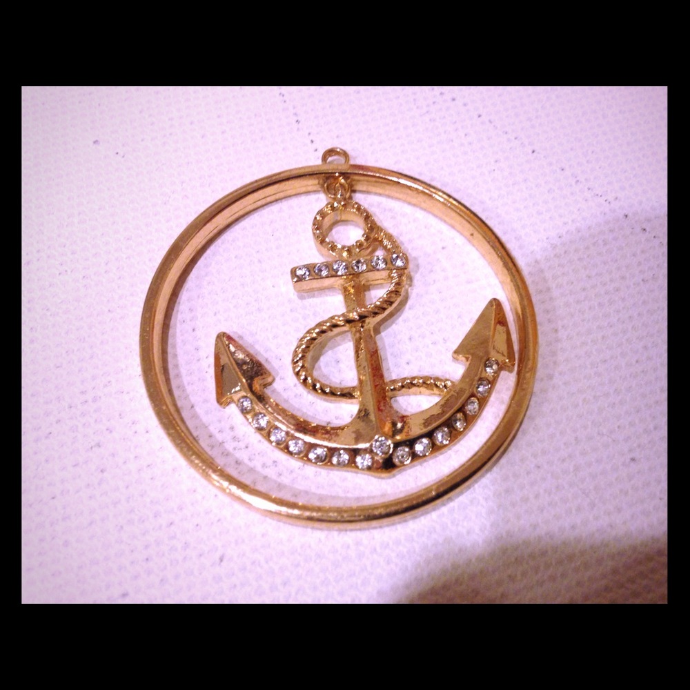 Gold anchor charm